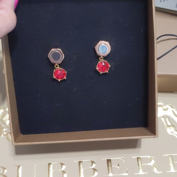 Burberry Nut & Bolt Rose Gold Drop Earrings - Picture 5 of 13